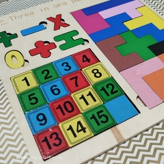 Tablero rompecabezas 3 en 1 - (Tetris)