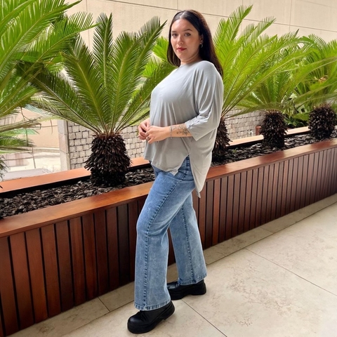JEAN WIDE LEG AZUL NEVADO - comprar online