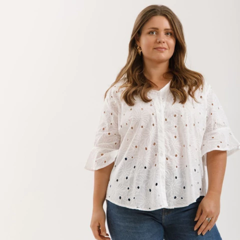 CAMISA BRODERIE MANGA 3/4 - comprar online