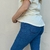 JEAN RECTO ELASTIZADO CELESTE - Wonder Talles Reales