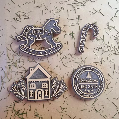 Sellos Navidad Fiestas Pack #3