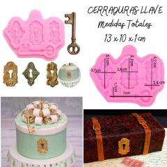 Molde Silicona Cerradura Herrajes Llave