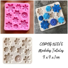 MOLDE SILICONA COPOS NIEVE