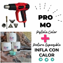 PROMO Pistola Calor + Pintura Expansible Relieve