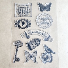 Imagen de Set Sellos Silicona con Placa + Almohadilla