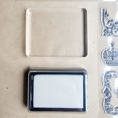 Set Sellos Silicona con Placa + Almohadilla - Crear Artística