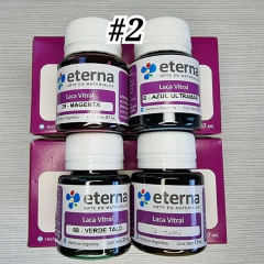 Promo x 4 Lacas Vitrales Eterna Solvente 37cc en internet