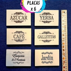 Set x 6 Sellos Plaquitas Chapitas Vintage