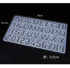 MOLDE SILICONA LETRAS y NUMEROS
