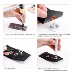 Kit Ojalillador Colocador + 500 ojalillos - Crear Artística