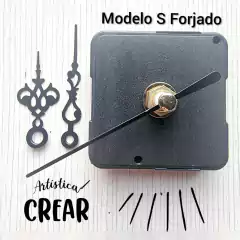 Pack x 3 Máquinas Reloj con agujas chicas rectas forjadas - Crear Artística