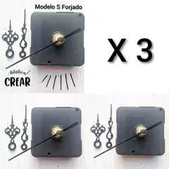 Pack x 3 Máquinas Reloj con agujas chicas rectas forjadas - comprar online