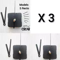 Pack x 3 Máquinas Reloj con agujas chicas rectas forjadas