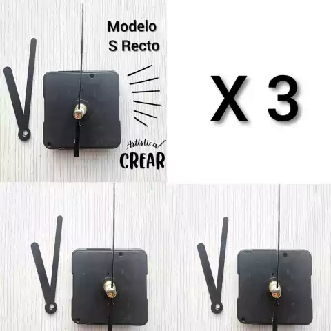 Pack x 3 Máquinas Reloj con agujas chicas rectas forjadas