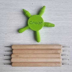 Set Puntillismo Pintapuntos Estrella Bolillos Metal