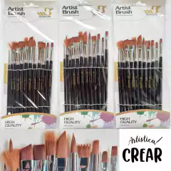 Pack x 12 Pinceles Puntas Surtidas en internet