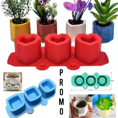 Promo Moldes Silicona Macetas Diseños Varios