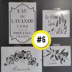 Pack 6 Stencils Decorativos Estilo Frances Mil Artes en internet