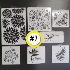 Pack 7 Stencils Decorativos Floral Y Vegetal Mil Artes en internet