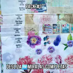 Laminas Seda Decoupage Pack Varias Unidades Y Diseños - Crear Artística