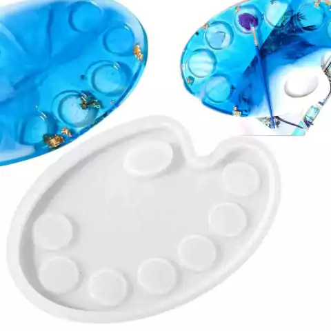 Molde Silicona Paleta Pintor Resina Artesanias