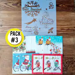 Pack Navidad Fiestas Stencil Servilletas en internet