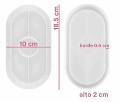Bandeja Oval Mediana molde silicona resina Cemento - comprar online