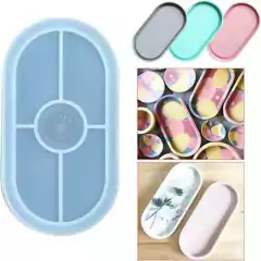 Bandeja Oval Mediana molde silicona resina Cemento en internet