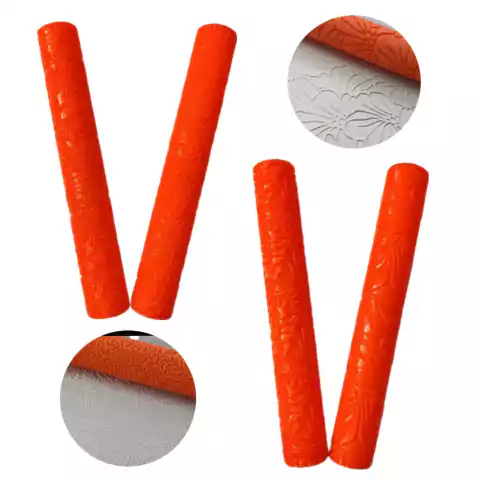 Pack Rodillos Palo texturas arcilla cerámica reposteria