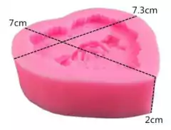 Pack Moldes Silicona Corazones con moño rosa en internet