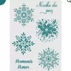 Pack Stencils Fiestas estrellas casitas navidad - tienda online