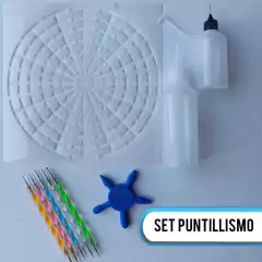 Set Puntillismo Estrella Bolillos Punta Aguja Stencil - comprar online