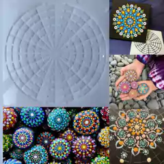 Set Puntillismo Estrella Bolillos Punta Aguja Stencil