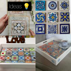 Sellos Mayólicas Azulejos troquelados alto relieve - Crear Artística