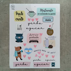 Pack Láminas UV DTF con diseños frases textos STICKERS - tienda online