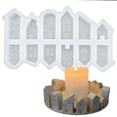 Molde Silicona Casitas tipo nórdicas ideal yeso Resinas Cemento velitas