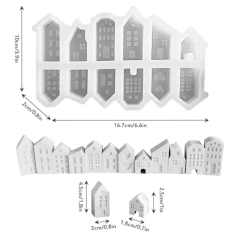 Molde Silicona Casitas tipo nórdicas ideal yeso Resinas Cemento velitas en internet