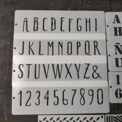 Pack 5 Stencils Decorativos Letras Y Numeros Mil Artes - Crear Artística