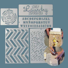 Pack 4 Stencils Decorativos Letras Y Frases Mil Artes - comprar online