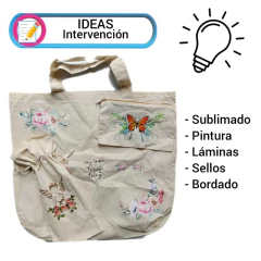 Pack Bolsas Rectangulares Ecológica Lienzo Algodón ideal intervenir emprender - Crear Artística