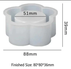Molde Silicona Portavela Flor ideal resina Cemento yeso - comprar online