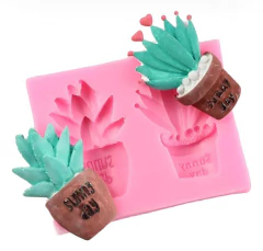 Moldes Silicona Cactus Suculentas Macetas - tienda online