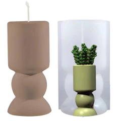 Molde Silicona Copa transparente artesanías velas resina jabón