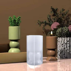 Molde Silicona Copa transparente artesanías velas resina jabón en internet