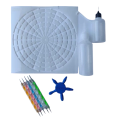 Set Puntillismo Estrella Bolillos Punta Aguja Stencil