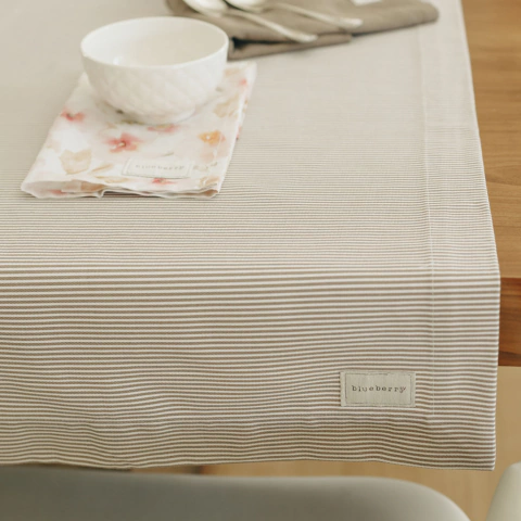 Caminho de Mesa Listras Marrom