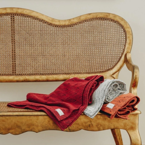 Mantas Tricô de Malha