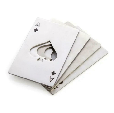 Abridor de Garrafa Inox Carta de Baralho