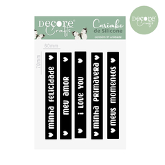 CARIMBOS DE SILICONE - FRASES EM FAIXAS - COLEÇÃO UMA NOVA PRIMAVERA - DECORE CRAFTS