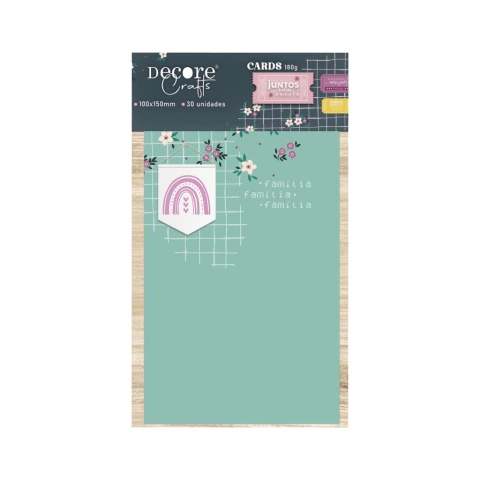 KIT CARTÕES 100 X 150 MM | 30 FOLHAS POR PACOTE | 180G. COLEÇÃO JUNTOS PARA SEMPRE - DECORE CRAFTS
